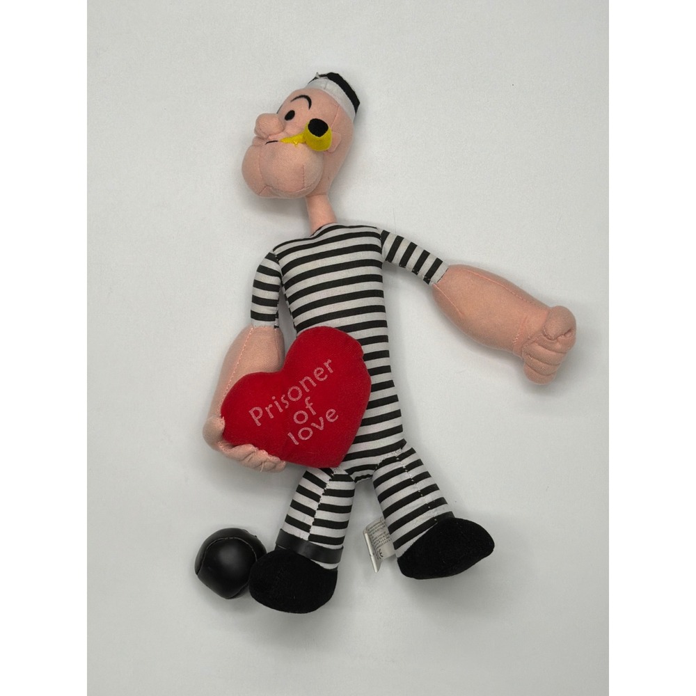 Popeye Prisoner of Love Plush Heart Toy‎ 2004 King Features Syndicate